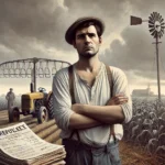 Illustration réaliste de l’agriculteur français sous pression