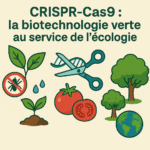 Illustration montrant les bénéfices écologiques du CRISPR-Cas9