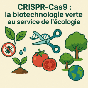 Illustration montrant les bénéfices écologiques du CRISPR-Cas9