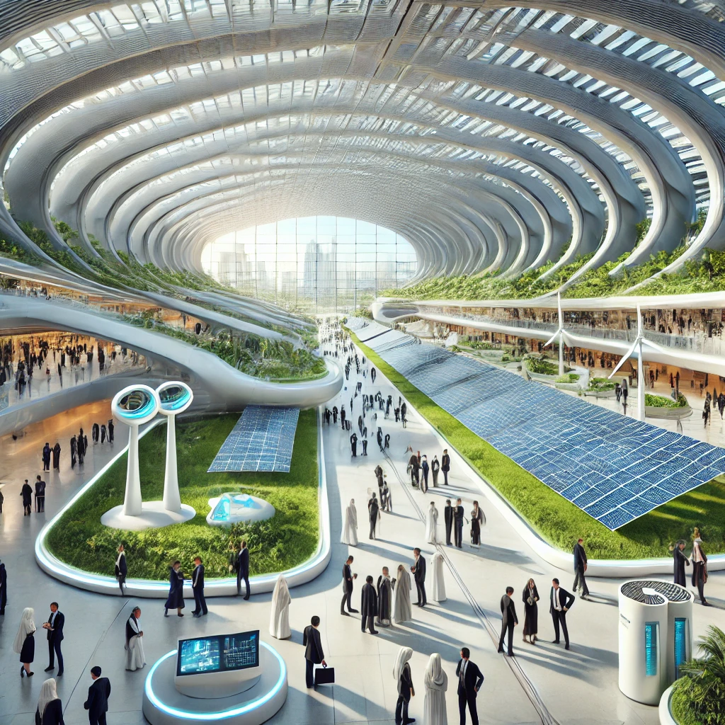 Image illustrant le World Future Energy Summit à Abu Dhabi avec innovations en énergies renouvelables et technologies durables